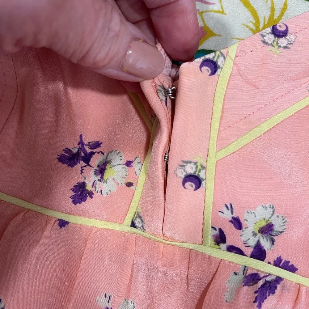 Rebecca Taylor Peach Corset Silk Strappy Top 4 - Picture 6 of 10